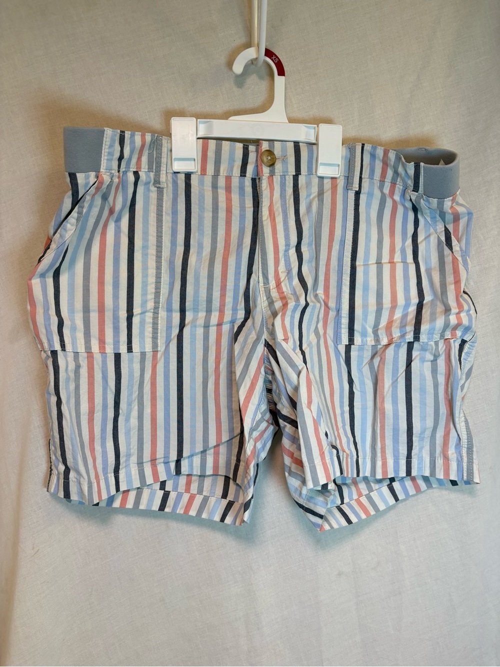 Lee Multicolor Womens Size 16 Medium Regular Fit Striped Mid Rise Bermuda Shorts